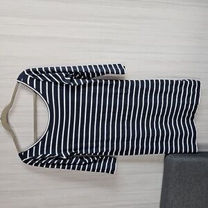 Club Manaco Striped Dress Navy And White Size Medium